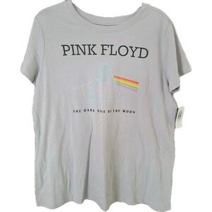 Torrid True Vintage Gray PINK FLOYD  Band Tee Top 0X Sz 12 Graphic Oversized NWT